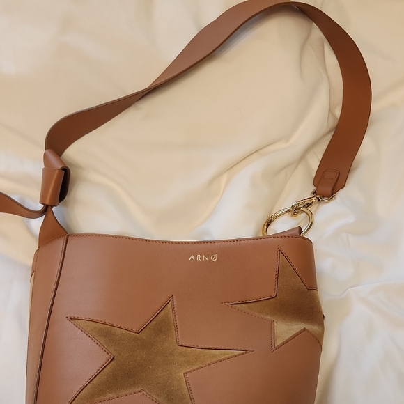 Tan Star-Accent Shoulder Bag - Picture 4 of 8